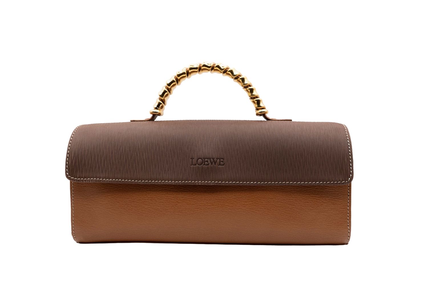 Loewe Velazquez Vintage Twisted Top Handle Brown