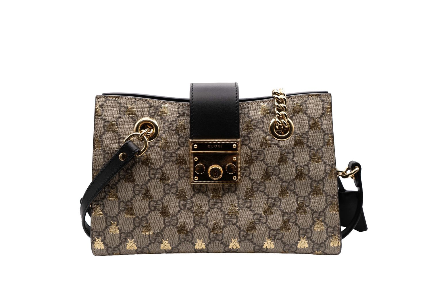 Gucci GG Padlock Bees Shoulder Bag