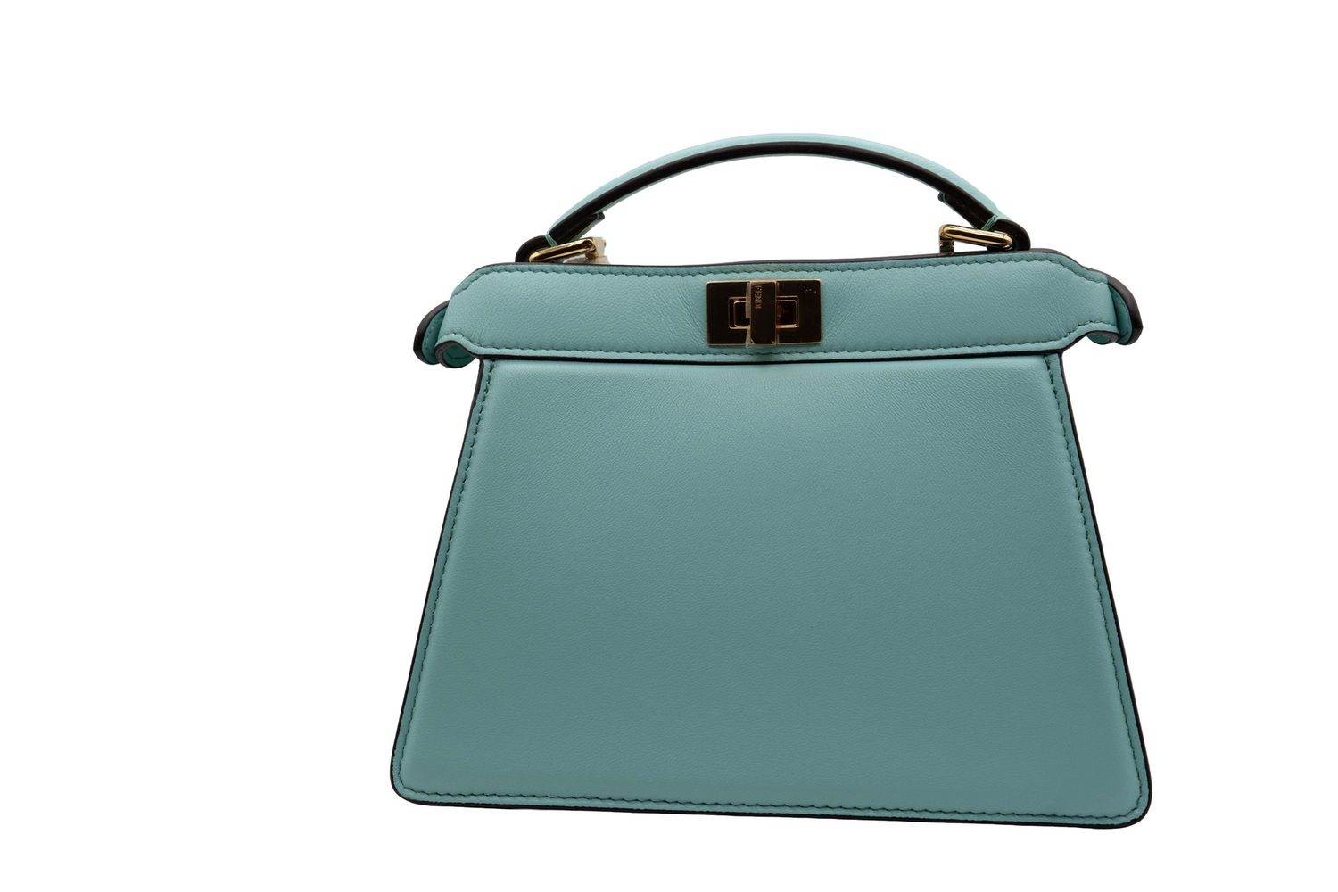 Fendi Leather Peekaboo Mini Tiffany Blue