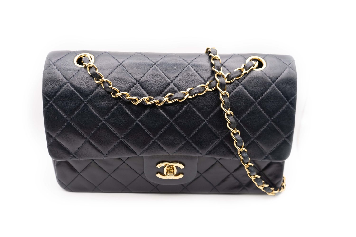 Chanel Classic Medium Blue Double Flap Bag