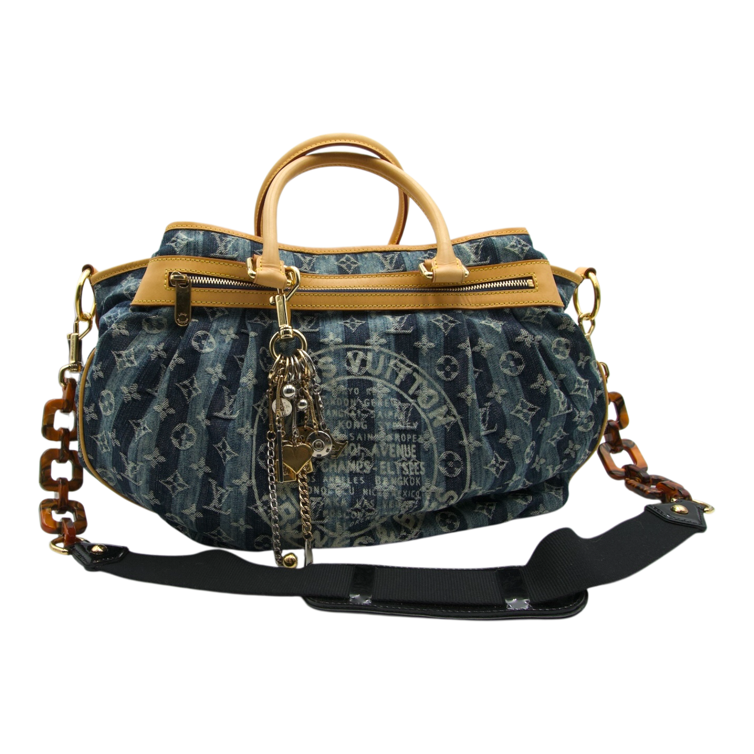 Louis Vuitton Denim Cabas Raye GM