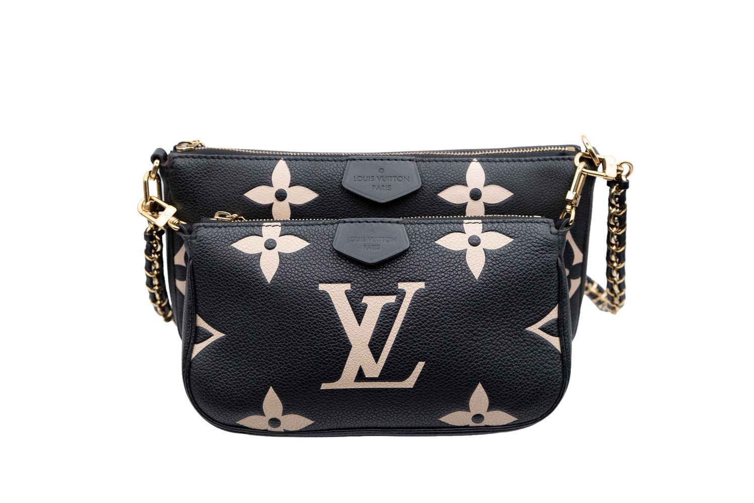 Louis Vuitton Multi Pochette Black Cream Bicolor Empreinte