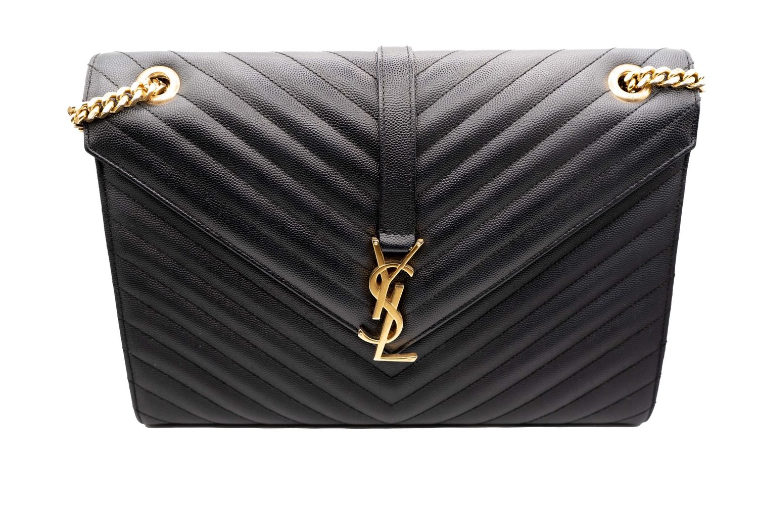 YSL Chevron Large Envelope Bag