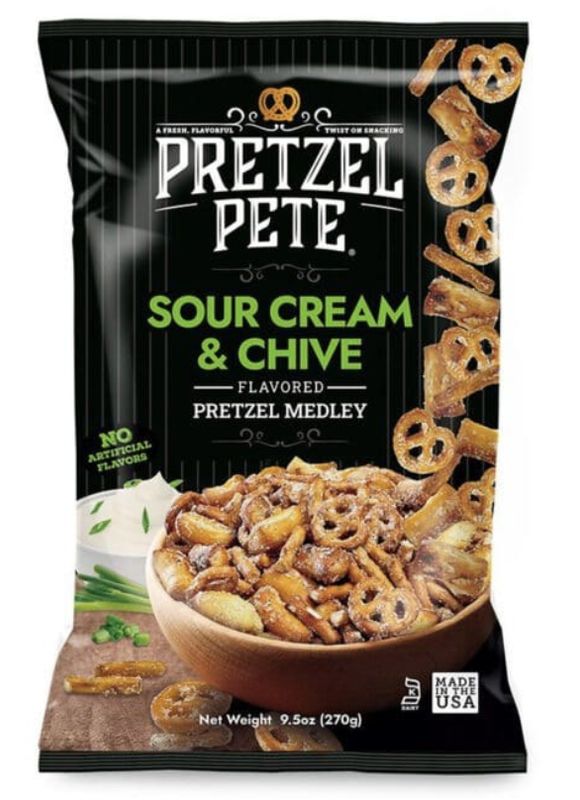 PRETZEL PETE SOUR CREAM &amp; CHIVE PRETZEL MEDLEY 9.5OZ