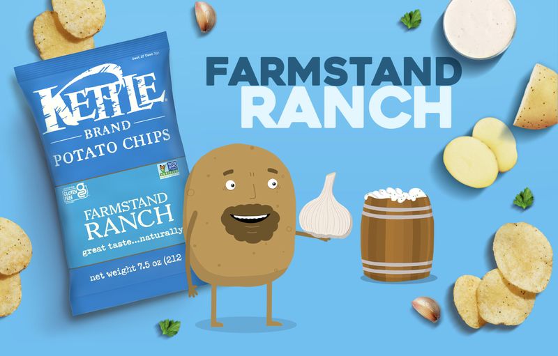 KETTLE FARMSTAND RANCH POTATO CHIPS 5OZ