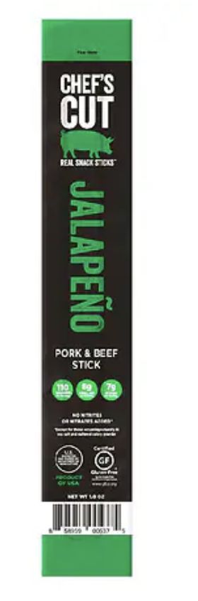 CHEF&#39;S CUT JALAPEÑO SMOKED BEEF &amp; PORK STICK