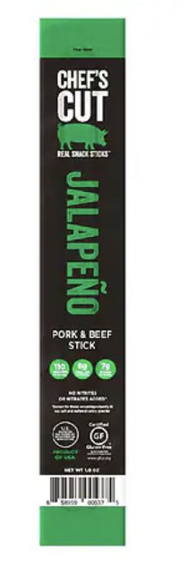 CHEF&#39;S CUT JALAPEÑO SMOKED BEEF &amp; PORK STICK