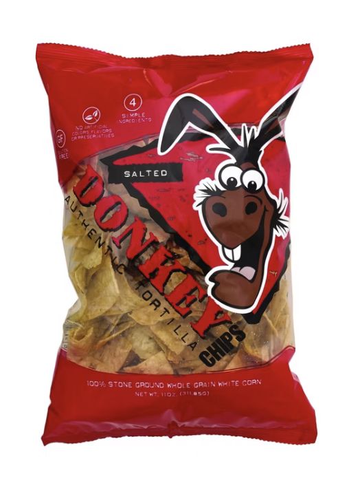 DONKEY SALTED TORTILLA CHIPS 11OZ