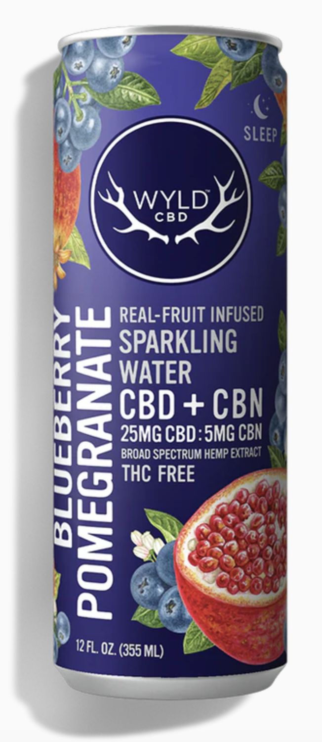 WYLD BLUEBERRY POMEGRANATE SPARKLING WATER CBD