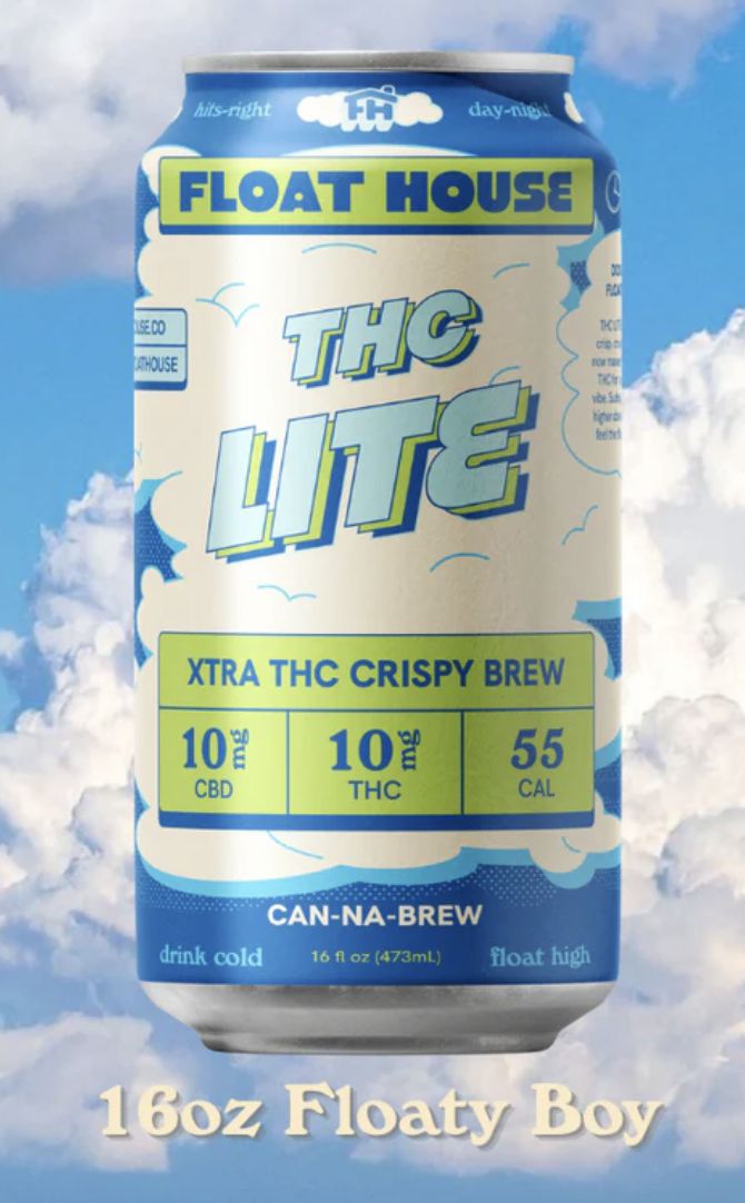 FLOAT HOUSE LITE XTRA THC CRISPY BREW 10MG