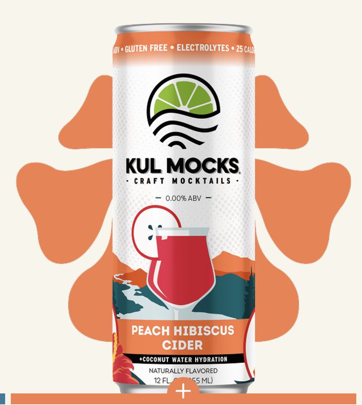KUL MOCKS PEACH HIBISCUS CIDER MOCKTAIL