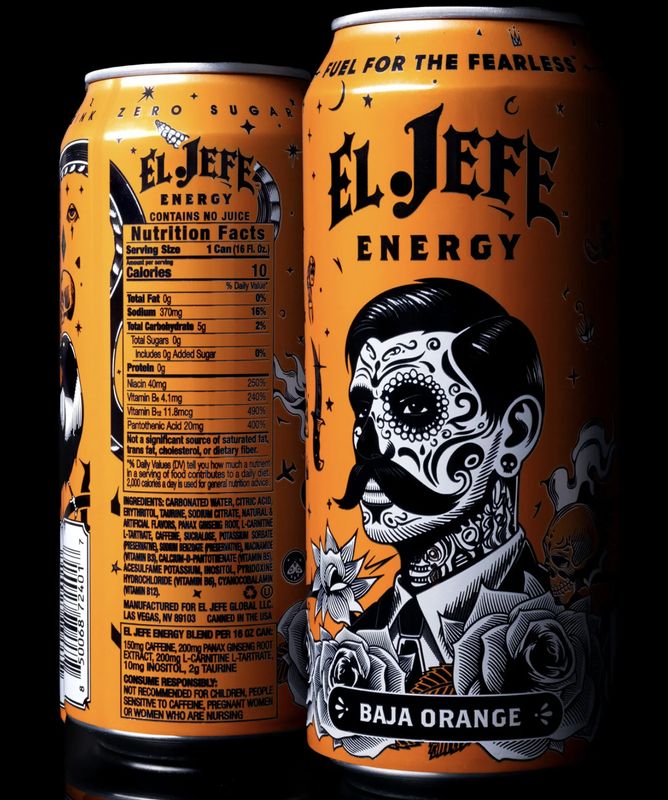EL. JEFE BAJA ORANGE ENERGY DRINK