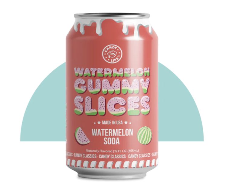 CANDY LIPS WATERMELON GUMMY SLICE SODA