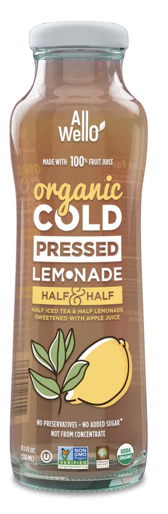 ALL WELLO HALF &amp; HALF TEA/LEMONADE COLD PRESSED JUICE