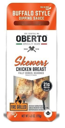 OBERTO CHICKEN SKEWERS WITH BUFFALO SAUCE
