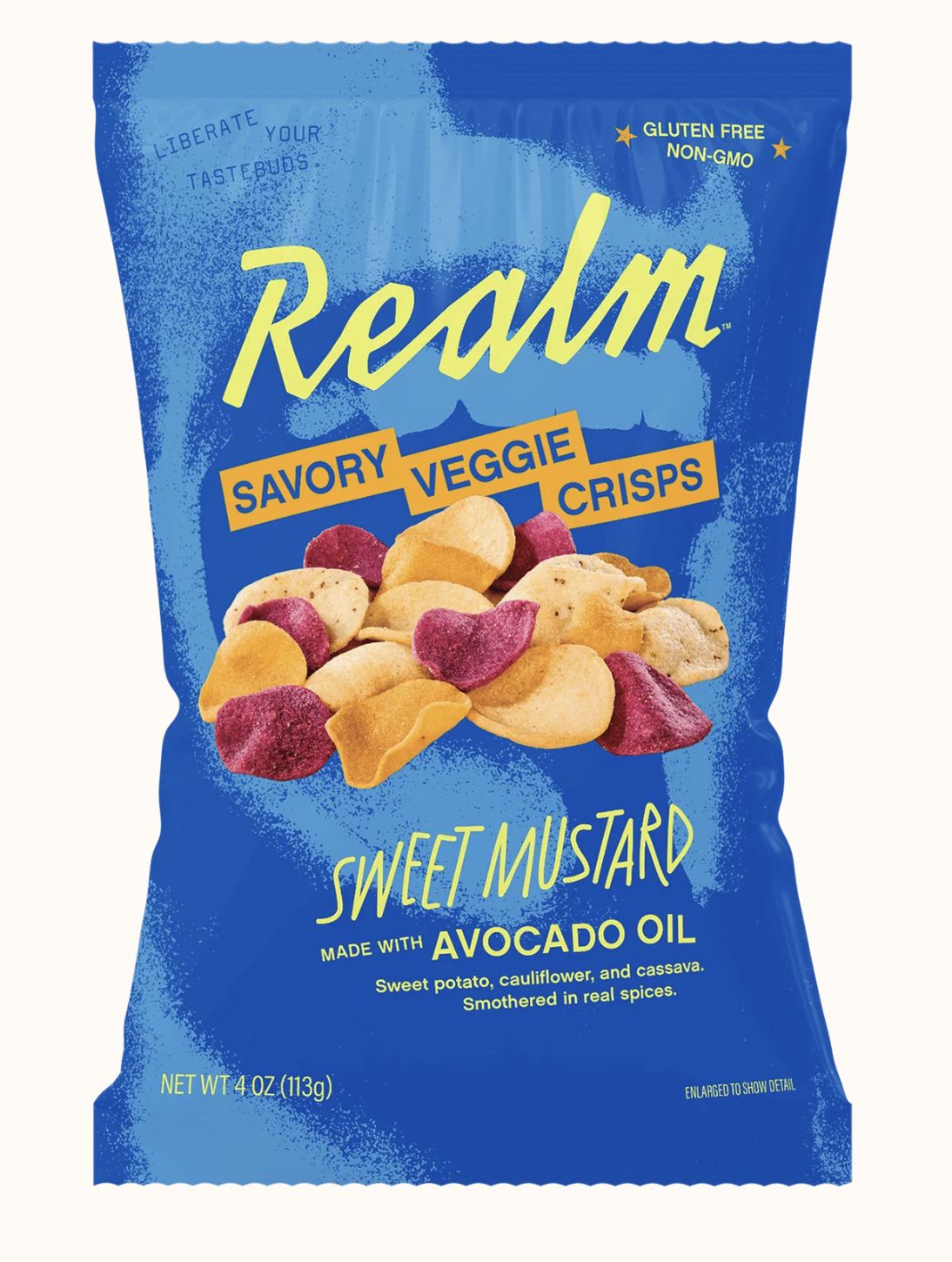 REALM SAVORY VEGGIE CRISPS SWEET MUSTARD