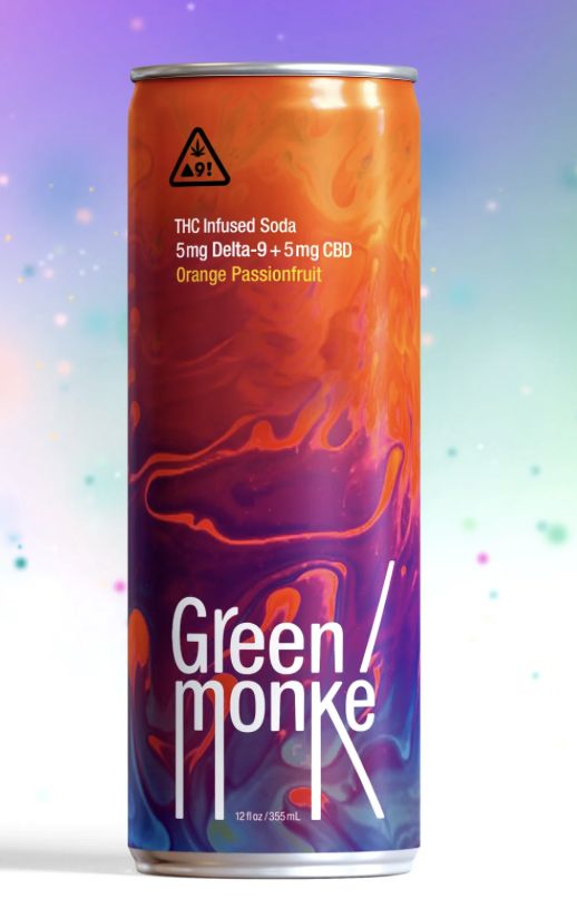 GREEN MONKE' ORANGE PASSIONFRUIT 5MG-THC 5MG-CBD