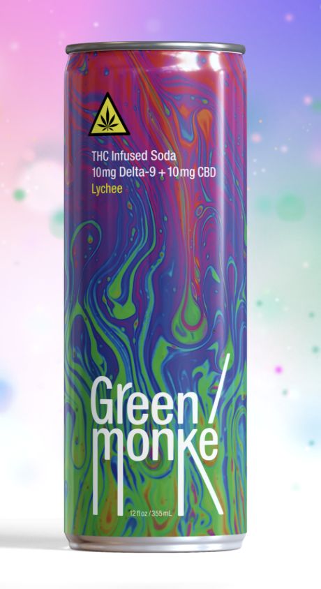 GREEN MONKE' LYCHEE 10MG-THC 10MG-CBD