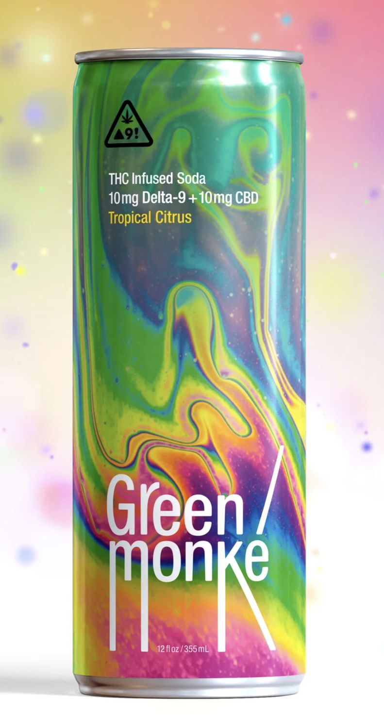 GREEN MONKE' TROPICAL CITRUS 10MG-THC 10MG-CBD