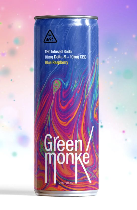 GREEN MONKE' RASPBERRY 10MG-THC 10MG-CBD