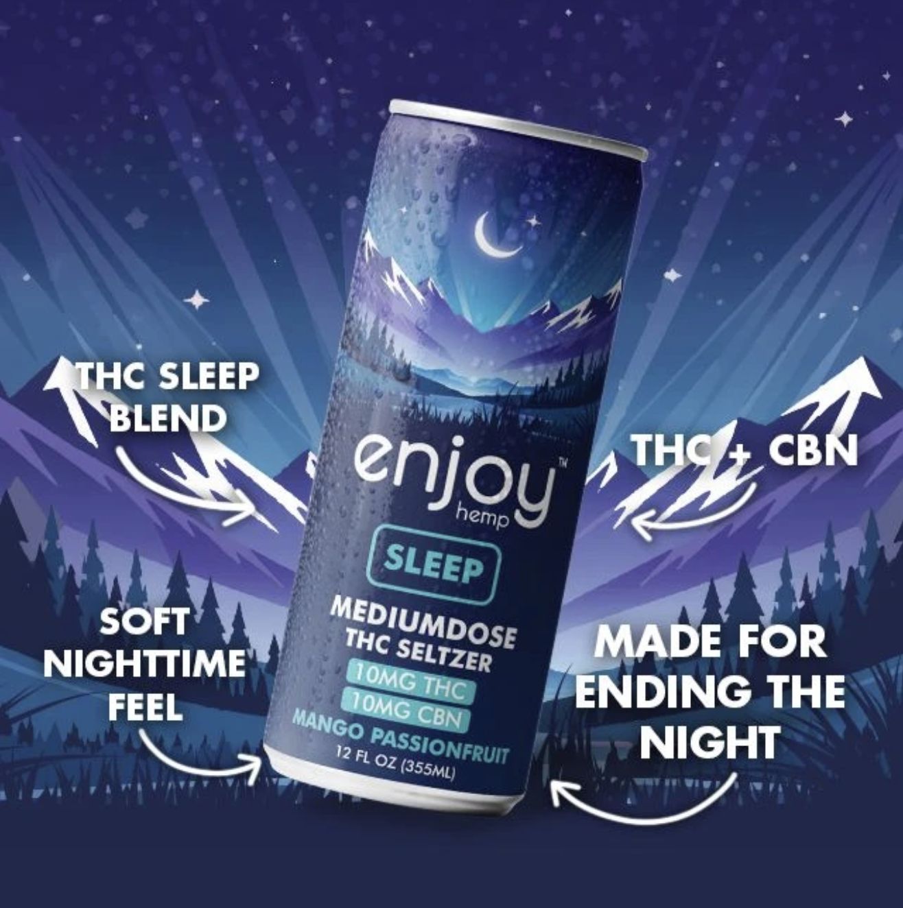 ENJOY MANGO PASSIONFRUIT SLEEP 10MG-THC 10MG-CBN