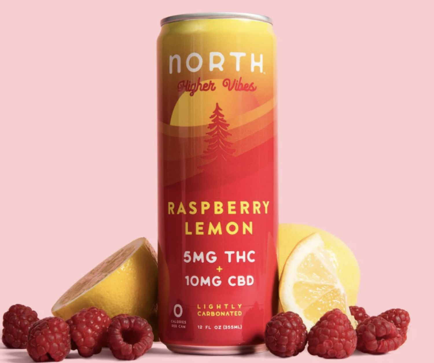 NORTH HIGHER VIBES RASPBERRY LEMON 5MG-THC 10MG-CBD