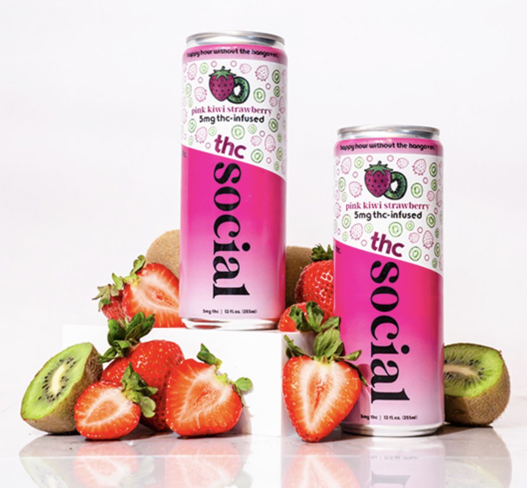 THC SOCIAL PINK KIWI STRAWBERRY 5MG