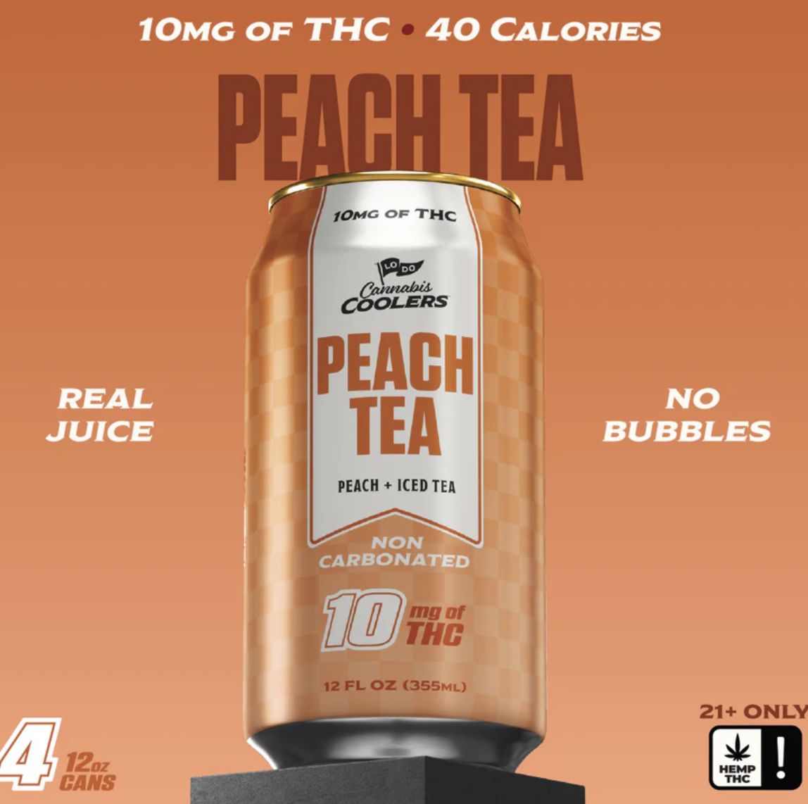 LODO CANNABIS COOLERS PEACH TEA 5MG