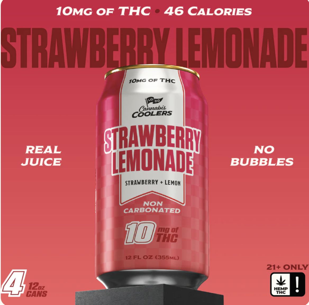 LODO CANNABIS COOLERS STRAWBERRY LEMONADE 5MG