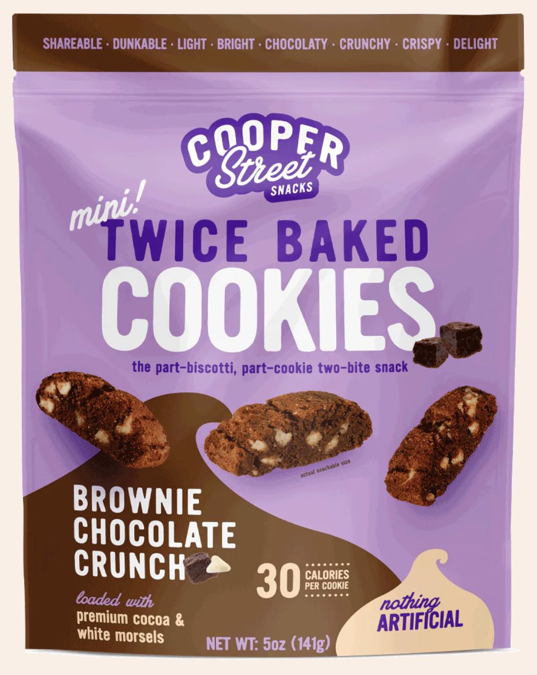 TWICE  BAKED COOKIES BROWNIE CHOCOLATE CRUNCH