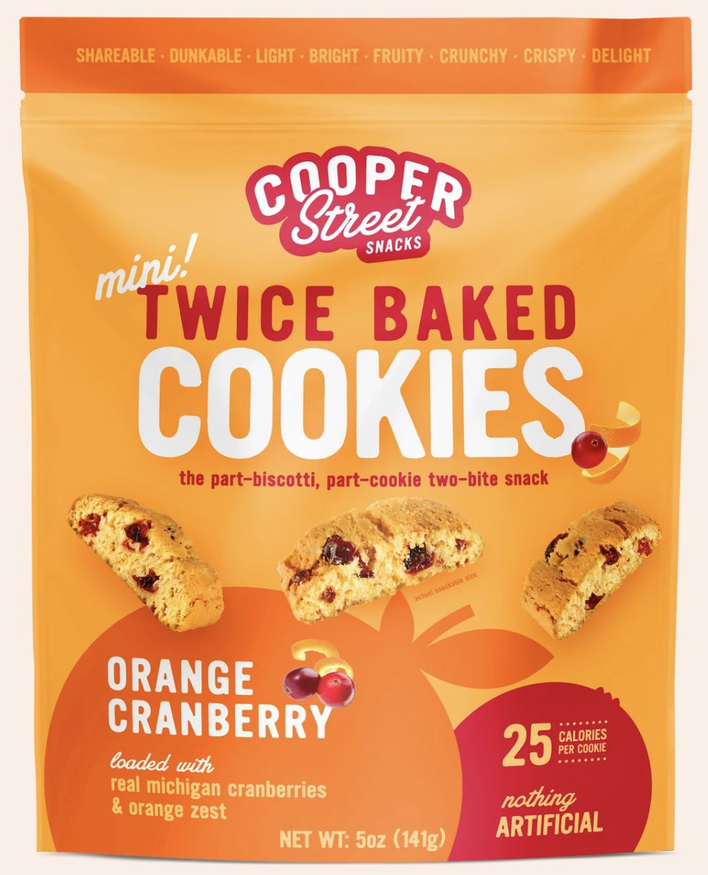 TWICE BAKED COOKIES ORANGE CRANBERRY