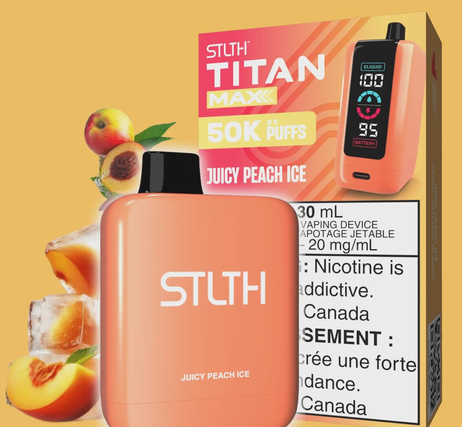 STLTH Titan Max - Juicy Peach Ice - 50K