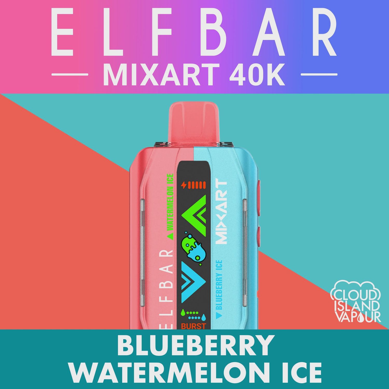 Elf Bar Mix Art - Blueberry/Watermelon Ice - 40K