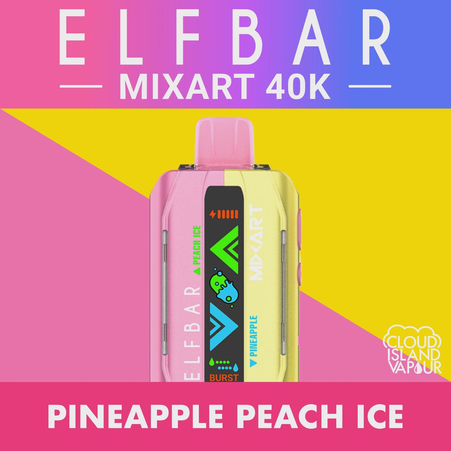 Elf Bar Mix Art - Pineapple/Peach Ice - 40K