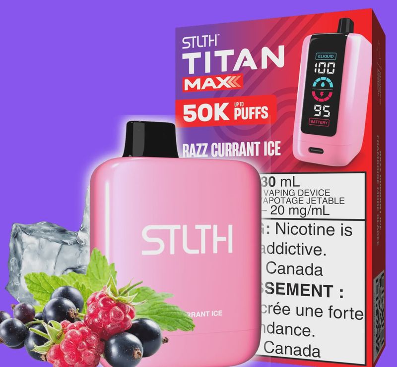 STLTH Titan Max - Razz Currant Ice - 50K