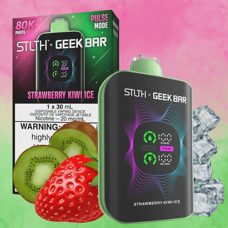 STLTH Geek Bar - Strawberry Kiwi Ice - 80K