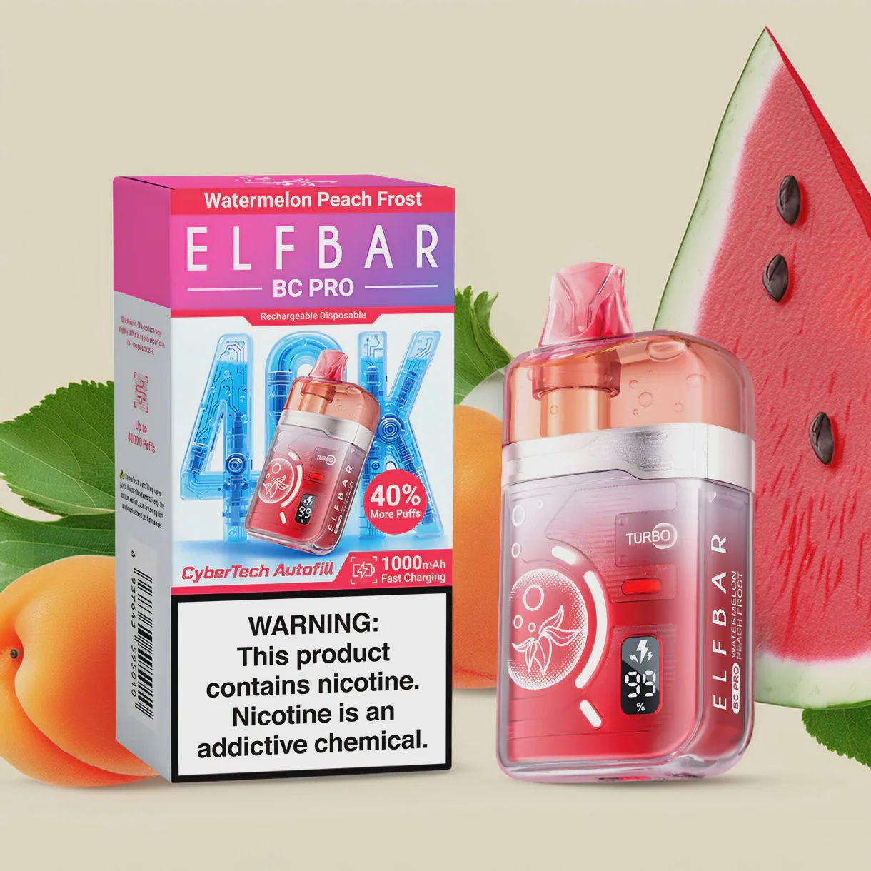 Elf Bar 40K Pro - Watermelon Peach Frost - 5%