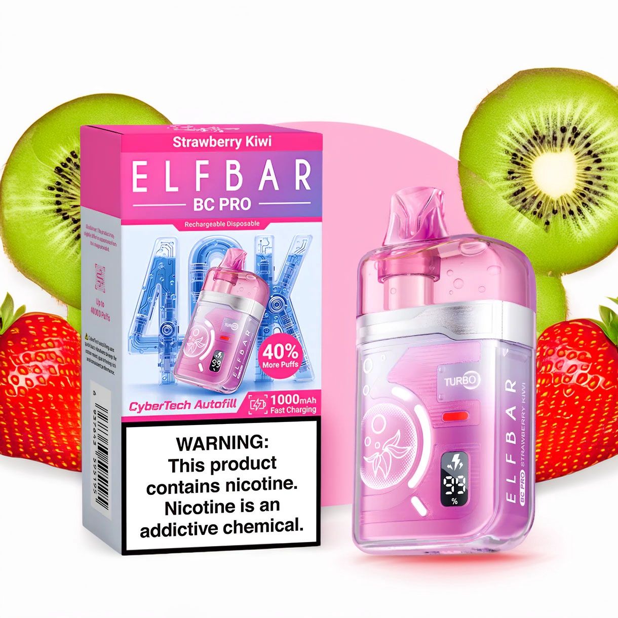 Elf Bar 40K Pro - Strawberry Kiwi - 5%