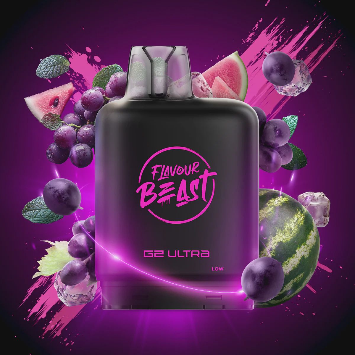 Flavour Beast Level X - Gleamin' Grape Watermelon Mint - 50K