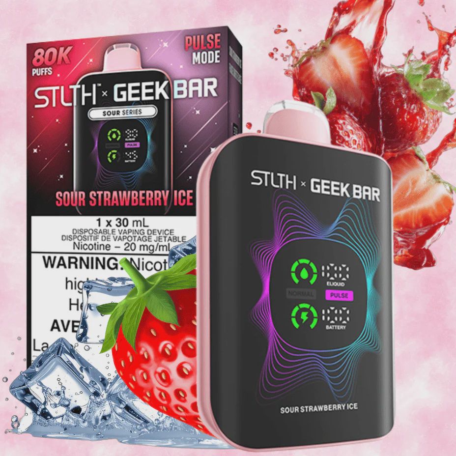 STLTH Geek Bar - Sour Strawberry Ice - 80K