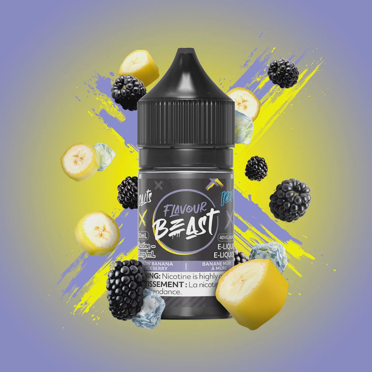 Flavour Beast - Blazin' Banana Blackberry Iced - 10mg/30ml