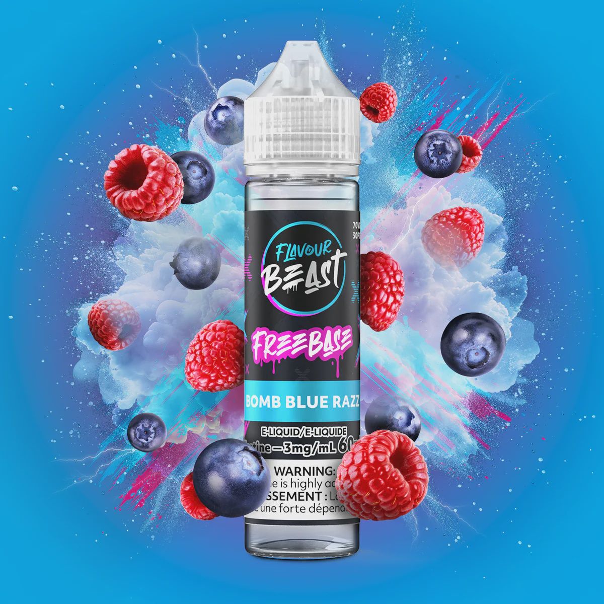 Flavour Beast - Bomb Blue Razz - 3mg/60ml