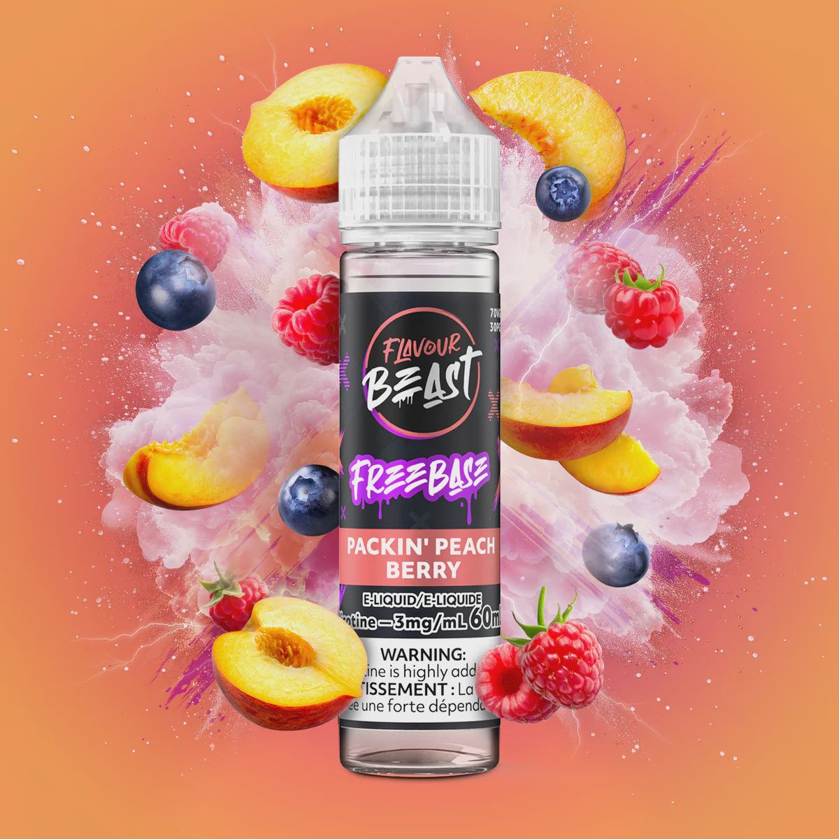 Flavour Beast - Packin' Peach Berry - 3mg/60ml