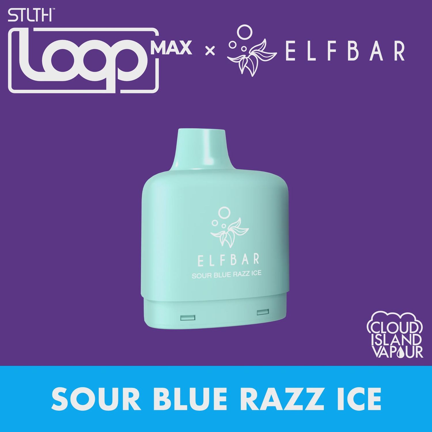 STLTH Loop Max  x  Elf Bar - Sour Blue Razz Ice - 50K