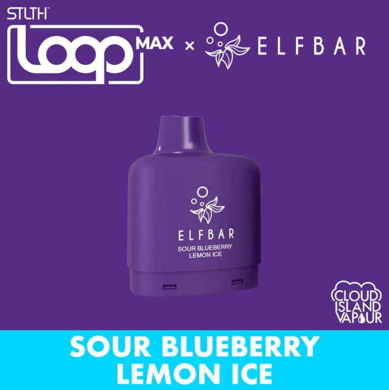 STLTH Loop Max  x  Elf Bar - Sour Blueberry Lemon Ice - 50K