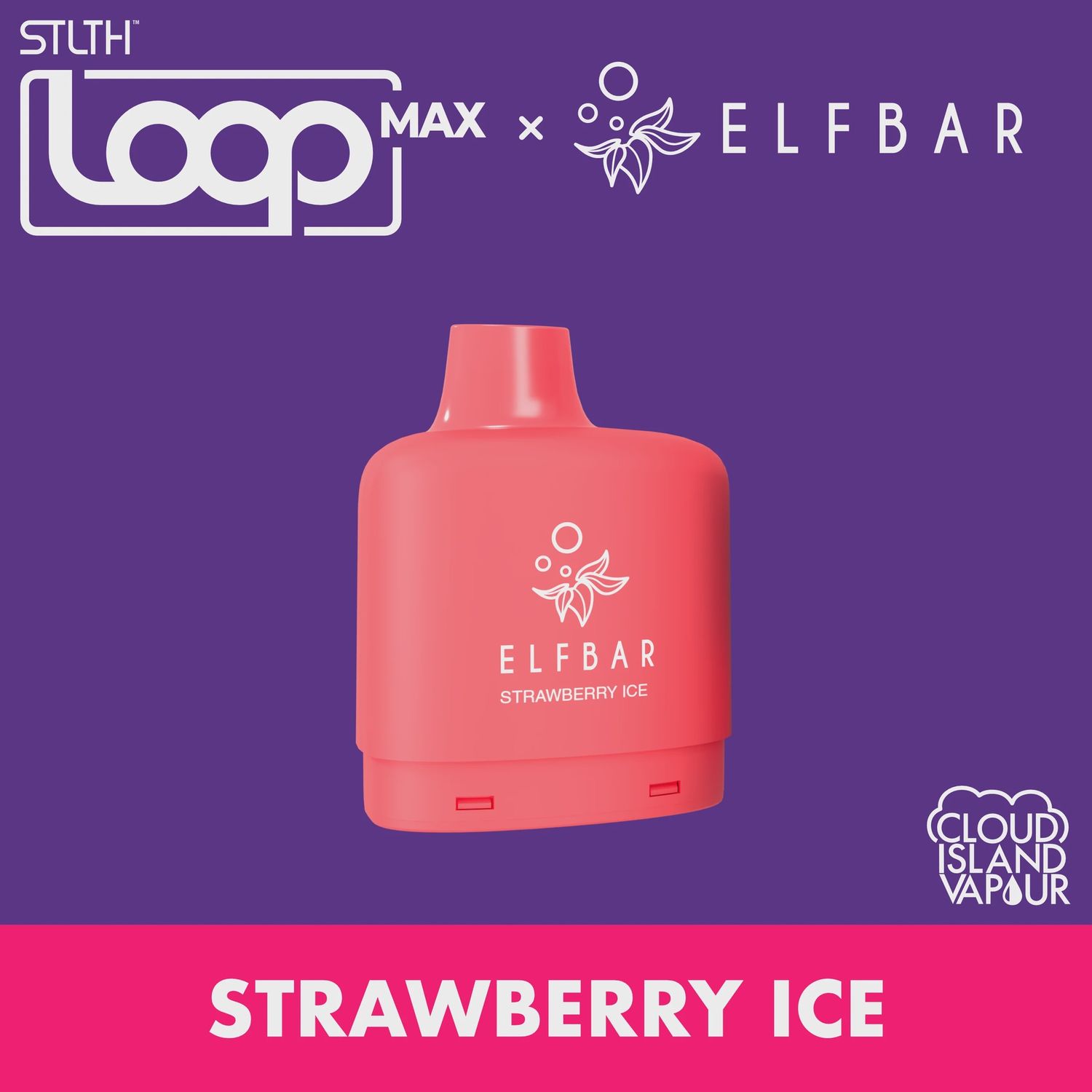 STLTH Loop Max  x  Elf Bar - Strawberry Ice - 50K