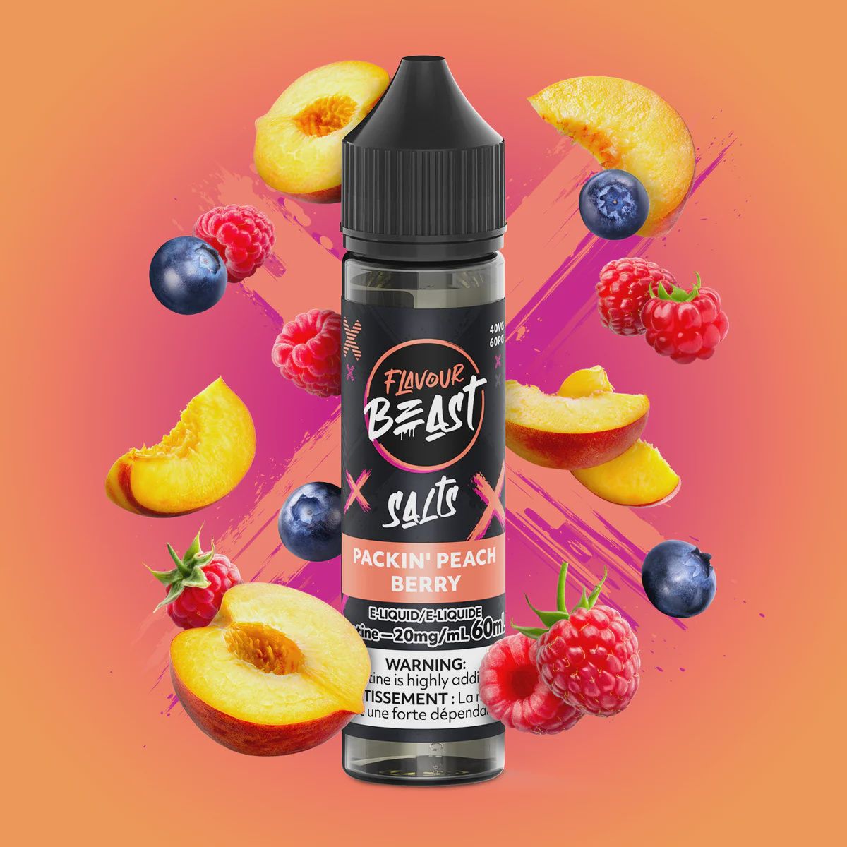 Flavour Beast - Packin' Peach Berry - 20mg/60ml