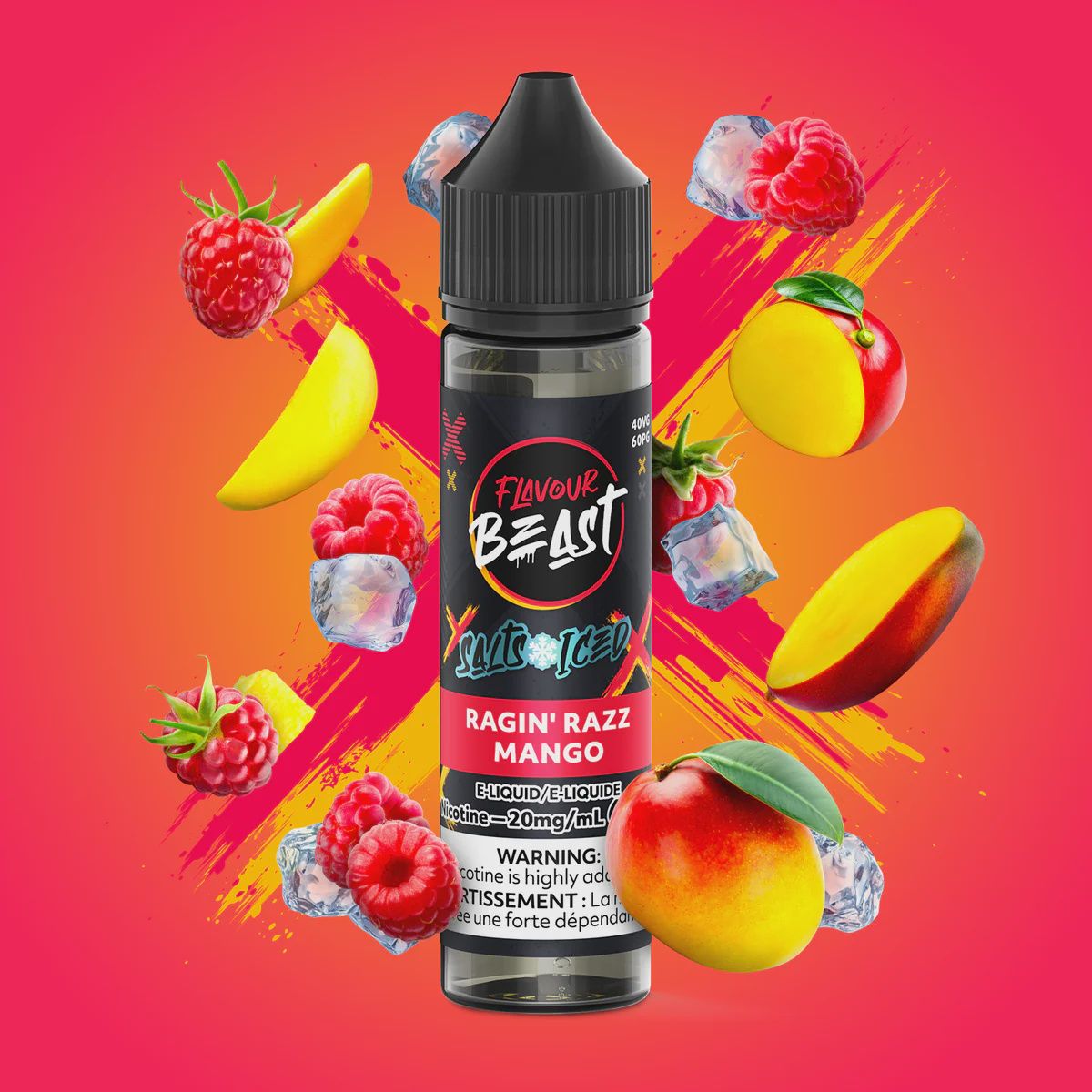 Flavour Beast - Ragin' Razz Mango Iced - 20mg/60ml