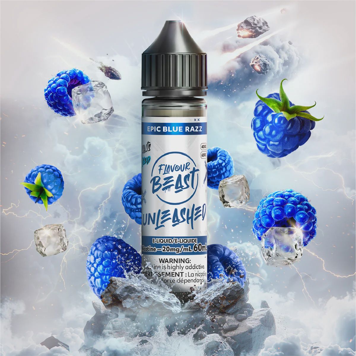 Flavour Beast Unleashed - Epic Blue Razz Iced - 20mg/60ml
