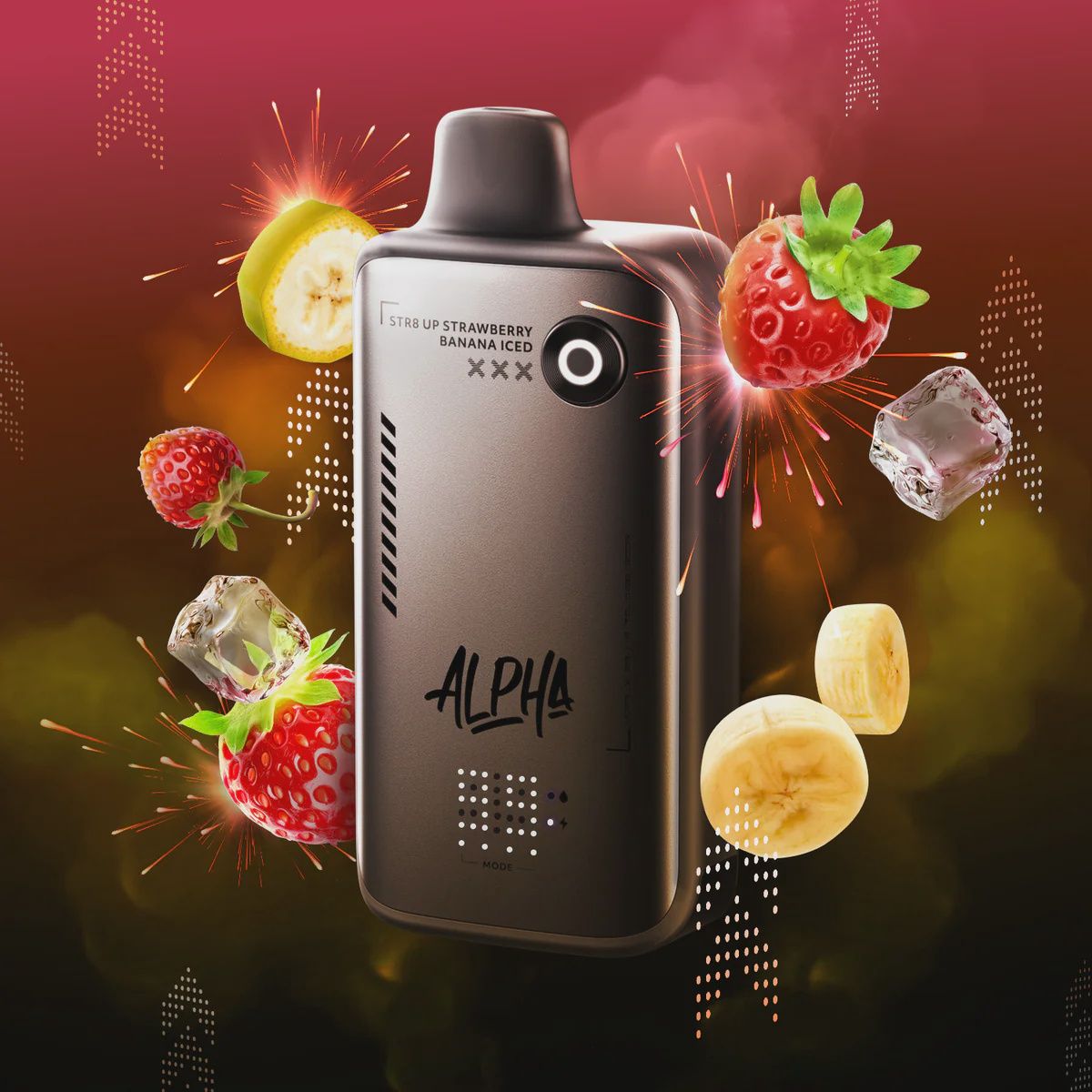 Flavour Beast Alpha - STR8 Up Strawberry Banana Iced - 80K